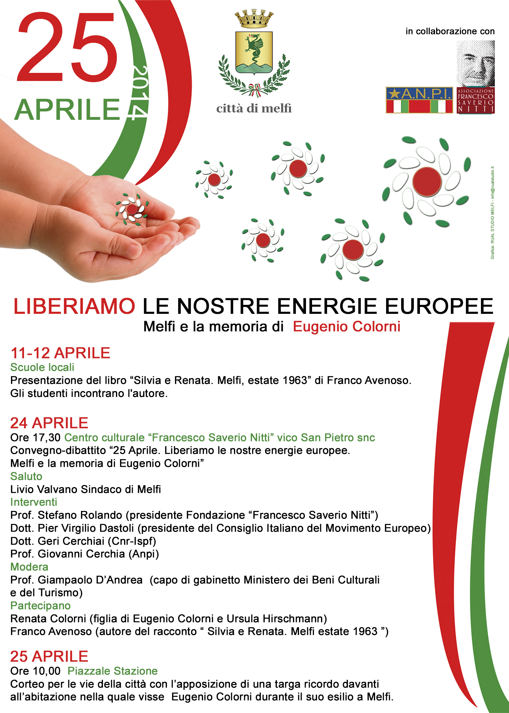 Flyer A5 14,9x21cm Comune Melfi 25 Aprile - 2014